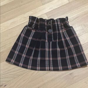 Zara Plaid navy and Red Skirt